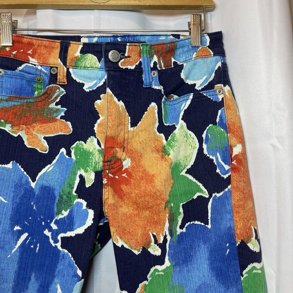 Lauren Ralph Lauren Floral High-Rise Skinny Ankle Pants Size 2